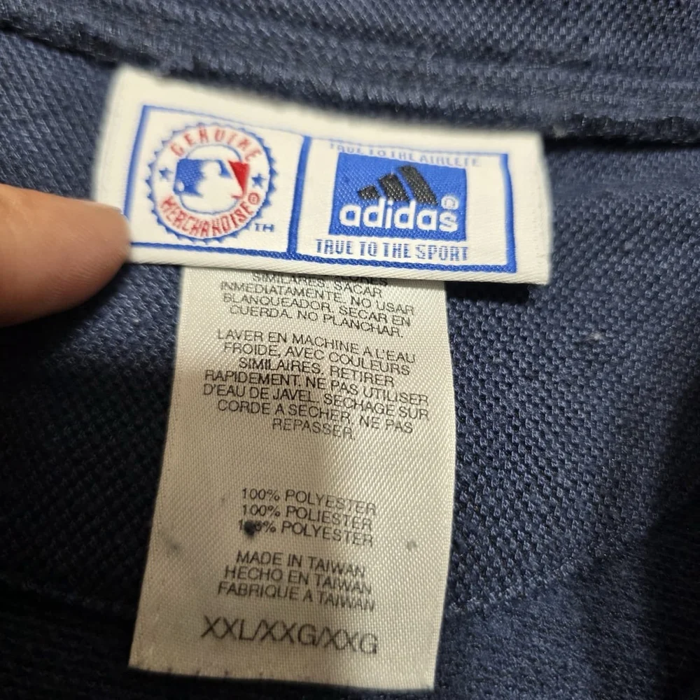 Vintage Adidas New York Yankees Quarter Zip Pullover XXL MLB Navy